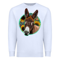 White aztec backsground donkey Premium Sweatshirt - Jasminsmagicworld