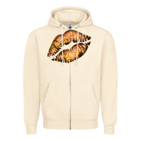 Sandshell Western Sunflower Lips Zipper Hoodie - Bettercallsaul
