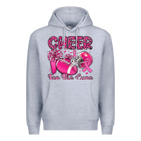 Heather Grey cheer for the cure Premium Hoodie - MaliasSmallBusiness