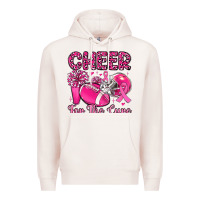 Pale Pink cheer for the cure Premium Hoodie - MaliasSmallBusiness
