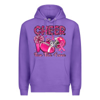 Purple cheer for the cure Premium Hoodie - MaliasSmallBusiness
