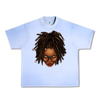 Grape Ice afro locs messy bun Urban Heavy Tee - texasbilliewilder