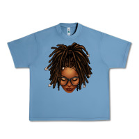Pebble Blue afro locs messy bun Urban Heavy Tee - texasbilliewilder