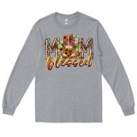 Heather Grey mom blessed Long Sleeve Tee - RacoonDesign