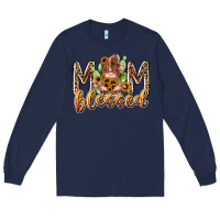 Navy mom blessed Long Sleeve Tee - RacoonDesign