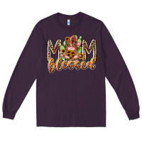 Plum mom blessed Long Sleeve Tee - RacoonDesign