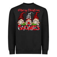Black merry christmas gnomies Heavyweight Sweatshirt - Zillion Design Studio