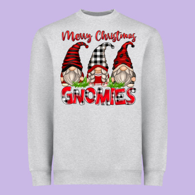 Merry Christmas Gnomies Heavyweight Sweatshirt Designed By Zillion Design Studio