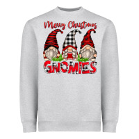 Heather Grey merry christmas gnomies Heavyweight Sweatshirt - Zillion Design Studio