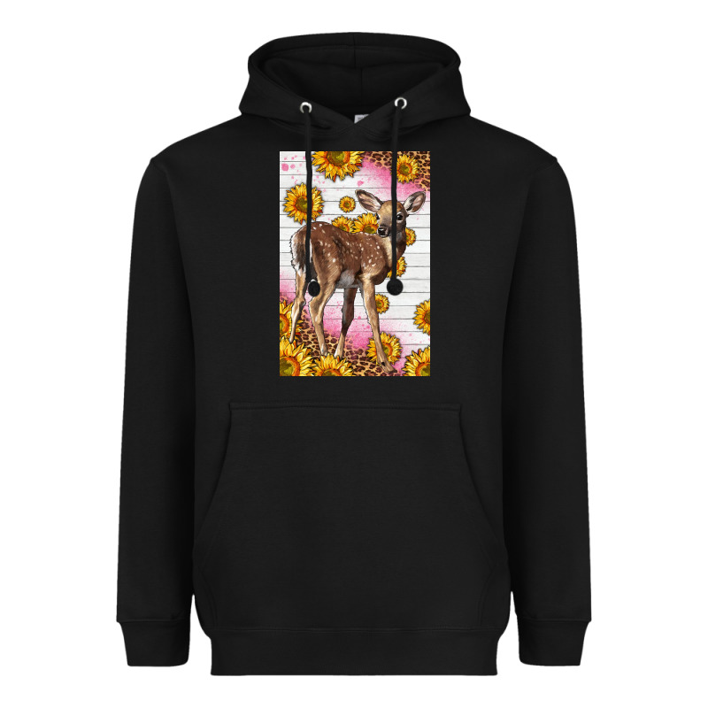Western Cute Baby Deer Fawn Heavyweight Hoodie by LillyAllenDesigns | Teevron