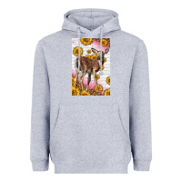 Heather Grey Western Cute Baby Deer Fawn Heavyweight Hoodie - LillyAllenDesigns