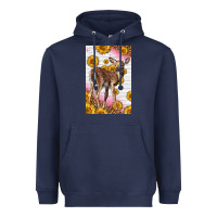 Navy Western Cute Baby Deer Fawn Heavyweight Hoodie - LillyAllenDesigns
