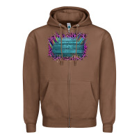 Chestnut Aztec Wood Leopard Frame Zipper Hoodie - Bettercallsaul