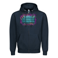Navy Aztec Wood Leopard Frame Zipper Hoodie - Bettercallsaul