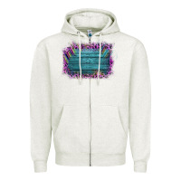 Oatmeal Heather Aztec Wood Leopard Frame Zipper Hoodie - Bettercallsaul