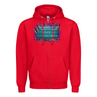 Red Aztec Wood Leopard Frame Zipper Hoodie - Bettercallsaul