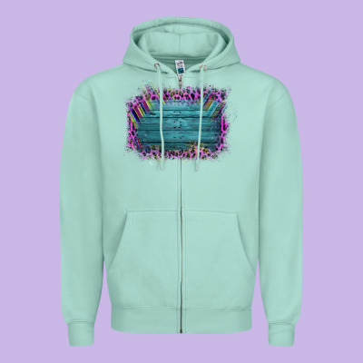 Aztec Wood Leopard Frame Zipper Hoodie Designed By Bettercallsaul