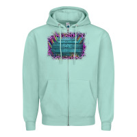 Seafoam Aztec Wood Leopard Frame Zipper Hoodie - Bettercallsaul