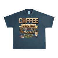 Midnight Navy coffee is my best friend Urban Heavy Tee - BarkalooDesign