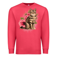 Cardinal floral cat Premium Sweatshirt - Jasminsmagicworld
