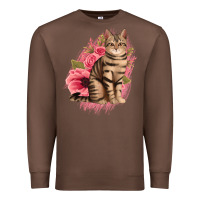 Chestnut floral cat Premium Sweatshirt - Jasminsmagicworld