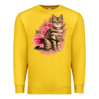 Lemon floral cat Premium Sweatshirt - Jasminsmagicworld