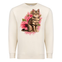 Sandshell floral cat Premium Sweatshirt - Jasminsmagicworld