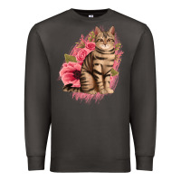 Smoke floral cat Premium Sweatshirt - Jasminsmagicworld