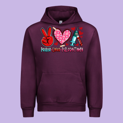 Peace Love Phlebotomy Urban Hoodie Designed By Artiststas