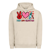 Pigment French Oak peace love phlebotomy Urban Hoodie - Artiststas