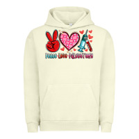 Pigment Pistachio peace love phlebotomy Urban Hoodie - Artiststas