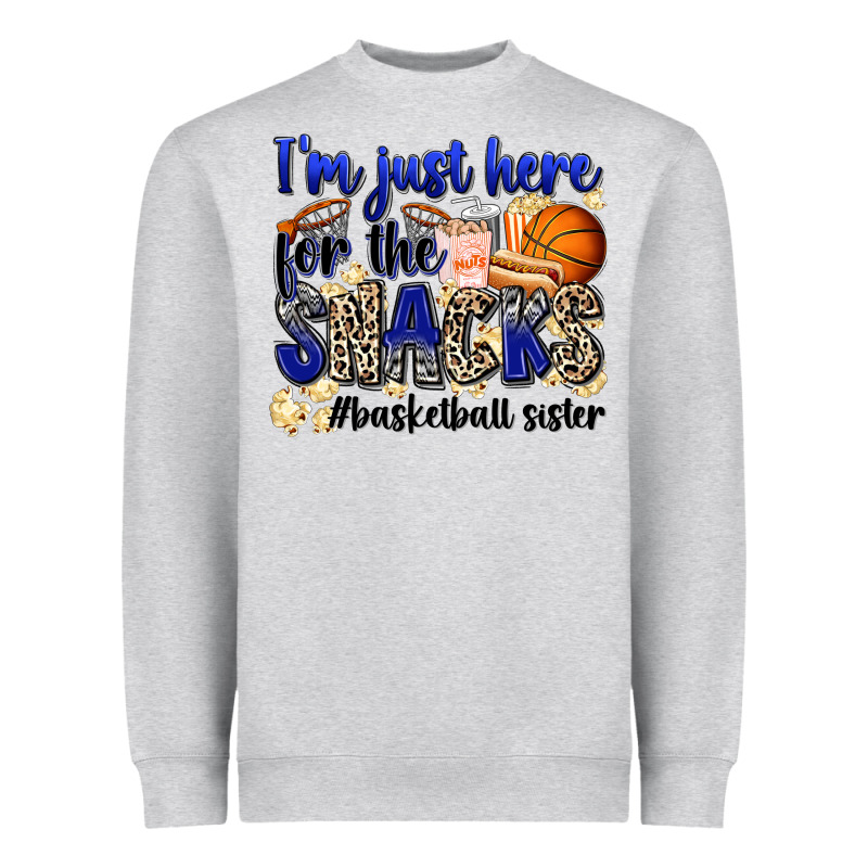 I'm Just Here For The Snacks #basketball Sister Heavyweight Sweatshirt by Zillion Design Studio | Teevron