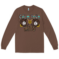 Chestnut calm your mits baseball Long Sleeve Tee - CowhideDigitalArt