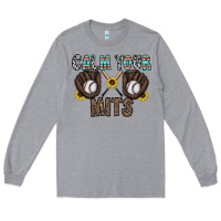 Heather Grey calm your mits baseball Long Sleeve Tee - CowhideDigitalArt