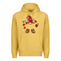 Antique Gold custom christmas gnome Premium Hoodie - MaliasSmallBusiness