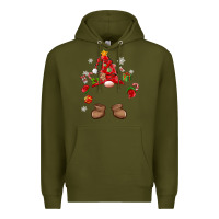 Army Green custom christmas gnome Premium Hoodie - MaliasSmallBusiness