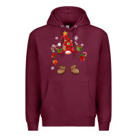 Burgundy custom christmas gnome Premium Hoodie - MaliasSmallBusiness