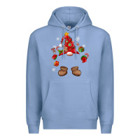Colony Blue custom christmas gnome Premium Hoodie - MaliasSmallBusiness