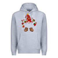 Heather Grey custom christmas gnome Premium Hoodie - MaliasSmallBusiness