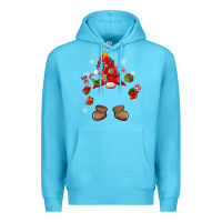 Ocean Blue custom christmas gnome Premium Hoodie - MaliasSmallBusiness