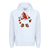 White custom christmas gnome Premium Hoodie - MaliasSmallBusiness