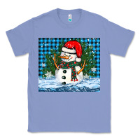 Colony Blue snowy christmas snowman Classic Tee - BarkalooDesign