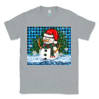 Heather Grey snowy christmas snowman Classic Tee - BarkalooDesign