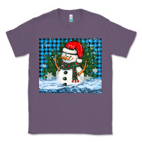 Lavender snowy christmas snowman Classic Tee - BarkalooDesign