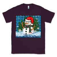 Plum snowy christmas snowman Classic Tee - BarkalooDesign
