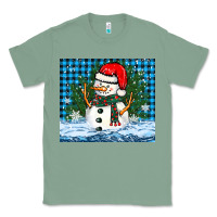 Sage snowy christmas snowman Classic Tee - BarkalooDesign