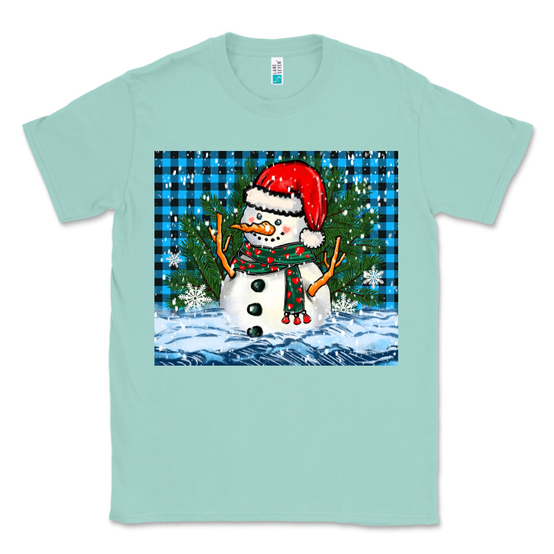Snowy Christmas Snowman Classic Tee by BarkalooDesign | Teevron