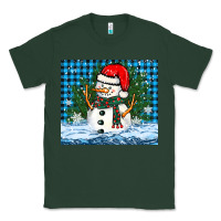 Sports Green snowy christmas snowman Classic Tee - BarkalooDesign