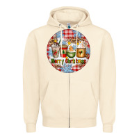 Sandshell Merry Christmas Coffee Cups Zipper Hoodie - Artiststas