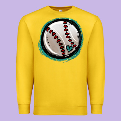 Glitter Baseball Premium Sweatshirt Designed By Jasminsmagicworld